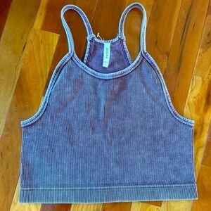 Zenana dusty purple Ribbed Tank Top